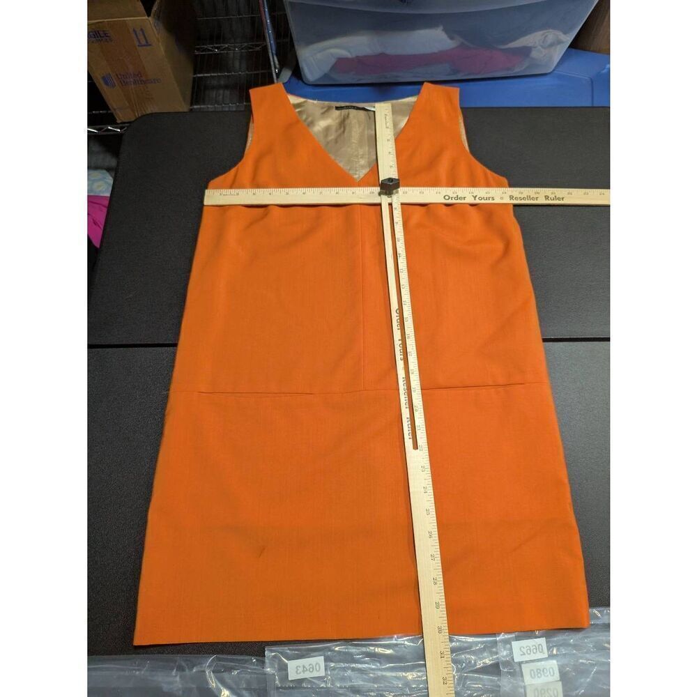 Zara Orange Sleeveless Mini Dress Women's Medium - Picture 4 of 5